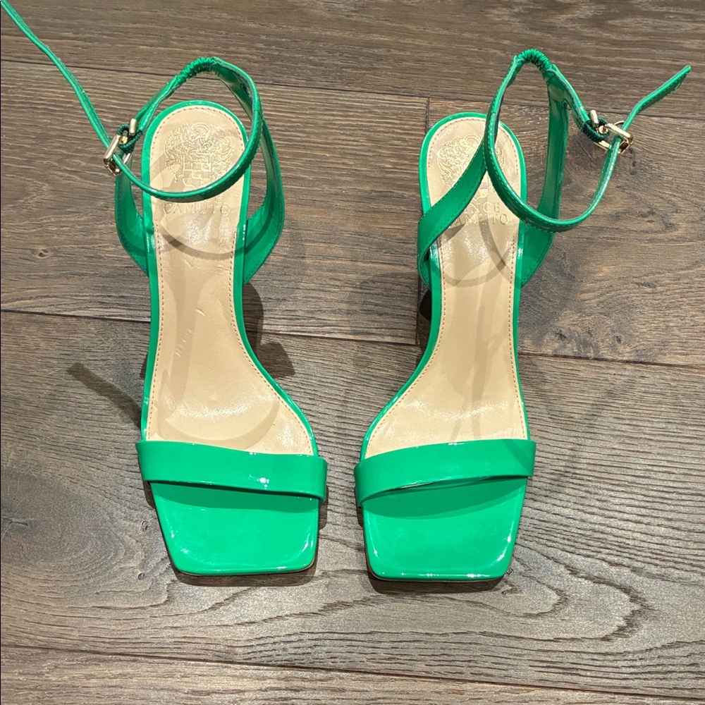 Vince Camuto Green patent leather Strappy Heels